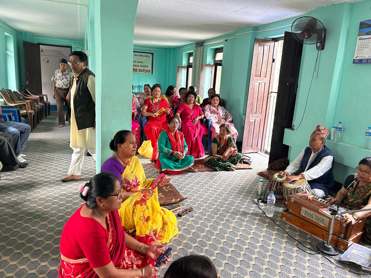 Jhula program and food distribution to Senior Citizen