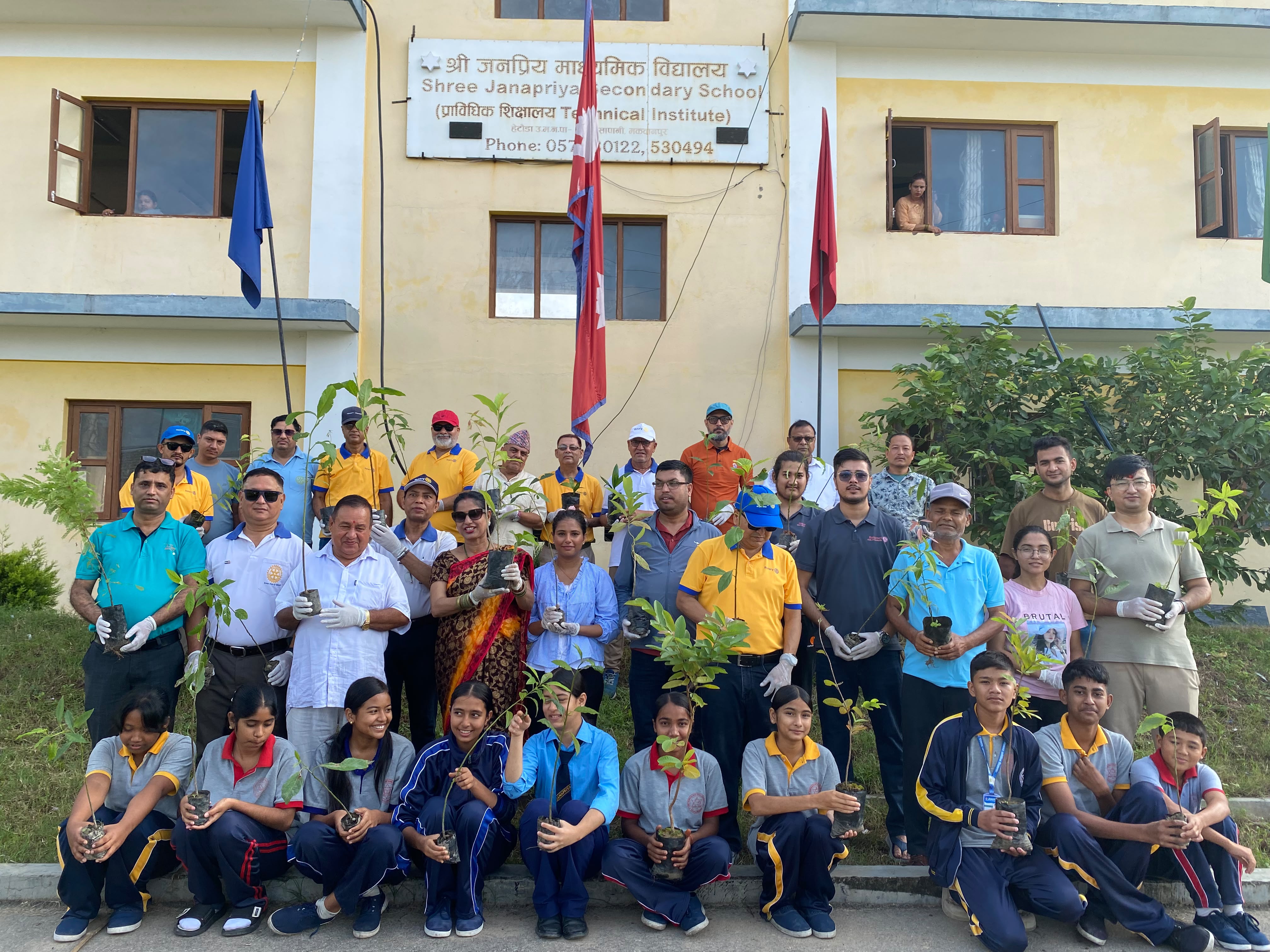Tree Plantation at Janapriya Secondary School, Hetauda-16