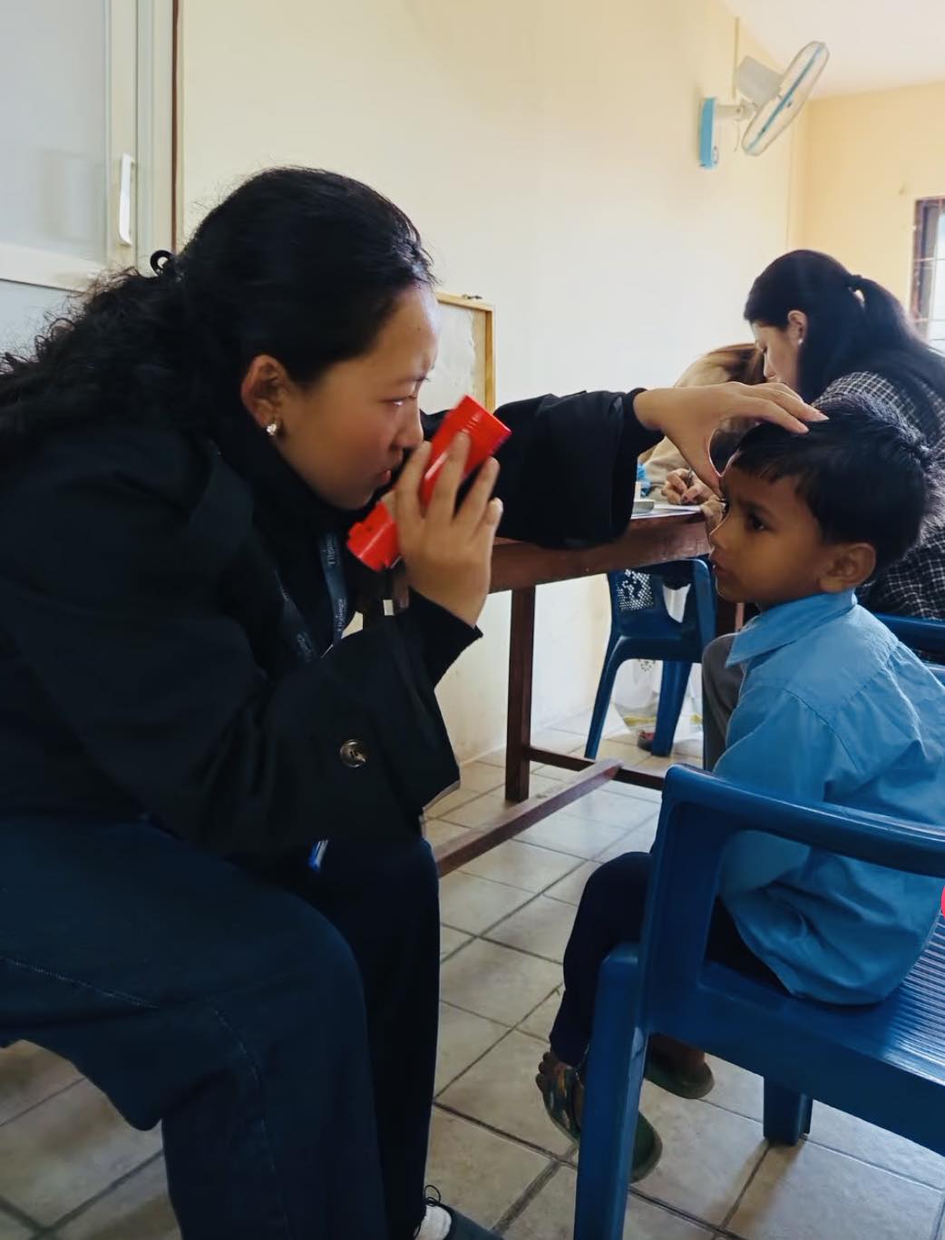 Eye Test at Shree Gyan Bikash Aadharbhut School